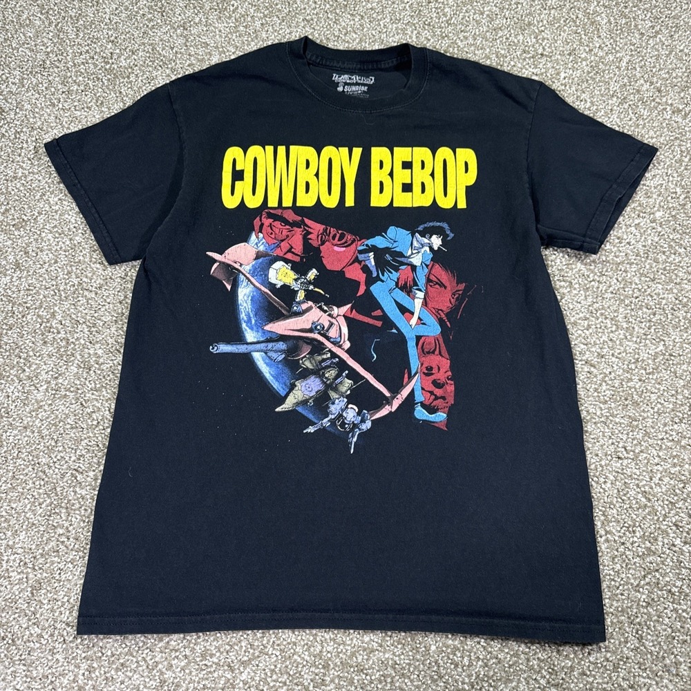Hot Topic Cowboy Bebop Shirt Mens Medium Spike Spiegel Faye Valentine Anime